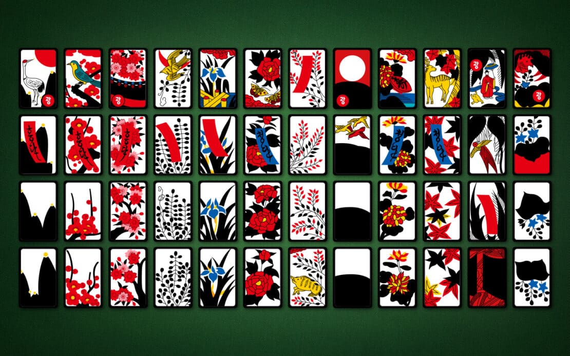 Koi-Koi-Spielkarten: 48 Hanafuda-Karten