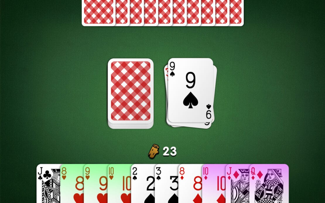 Playing field in Gin Rummy