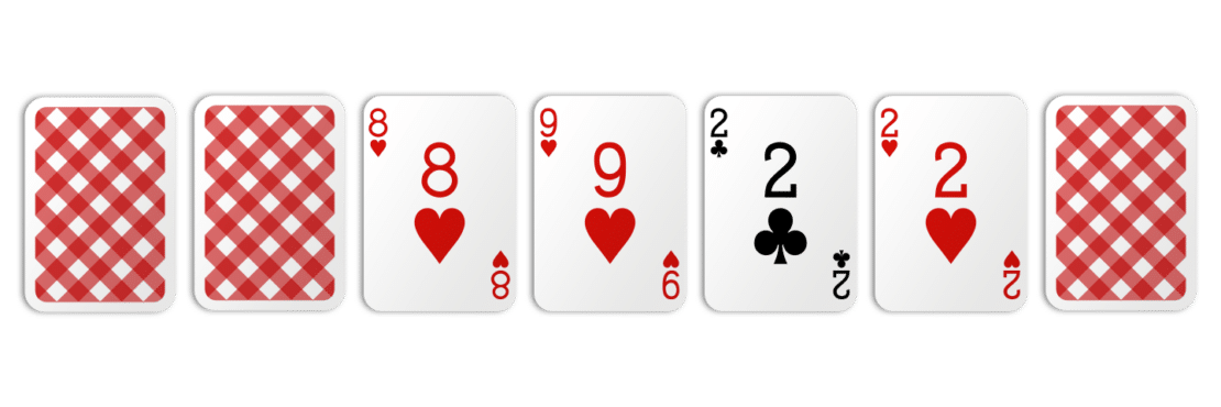 Seven Card Stud: Example of a hand with seven cards