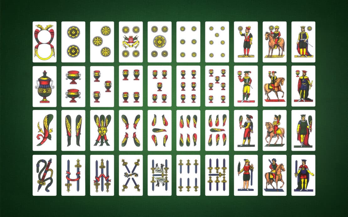 Scopone: 40 Italian playing cards