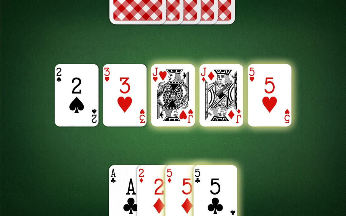 Omaha Hold'em: combine two of your hole cards with three of the community cards