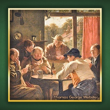 Painting "The Card Players" by Thomas George Webster