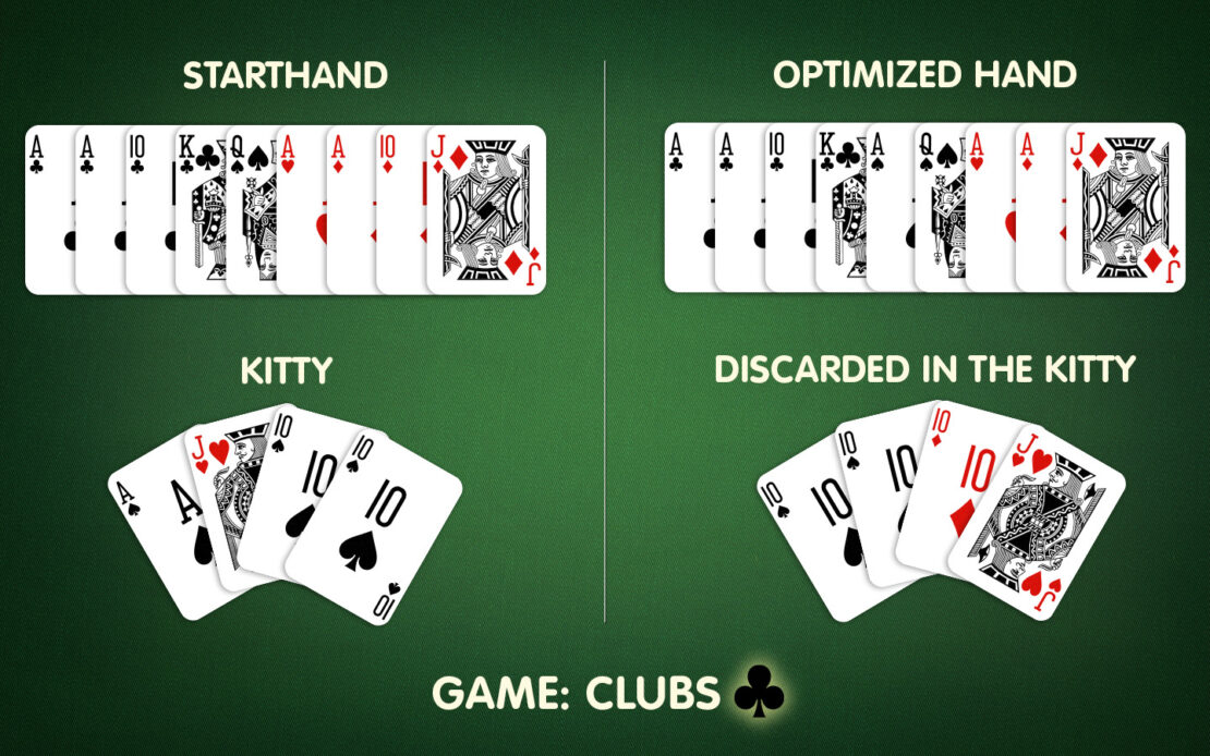 Pinochle: Example for Improving Hand Cards With the Kitty