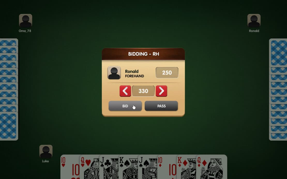 6 person online pinochle