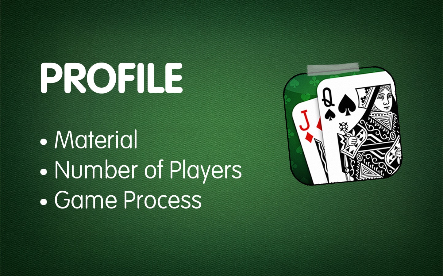 Lesson 1: Pinochle Profile