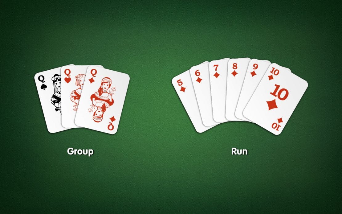 Rummy Melds: Groups and Runs