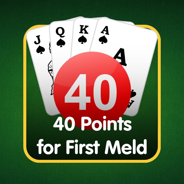 Rummy Icon: 40 Points for First Meld