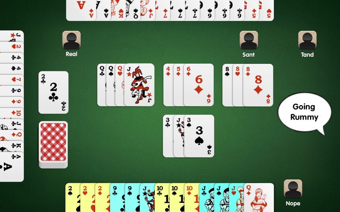 Rummy Four Players - Opponent Goes Rummy