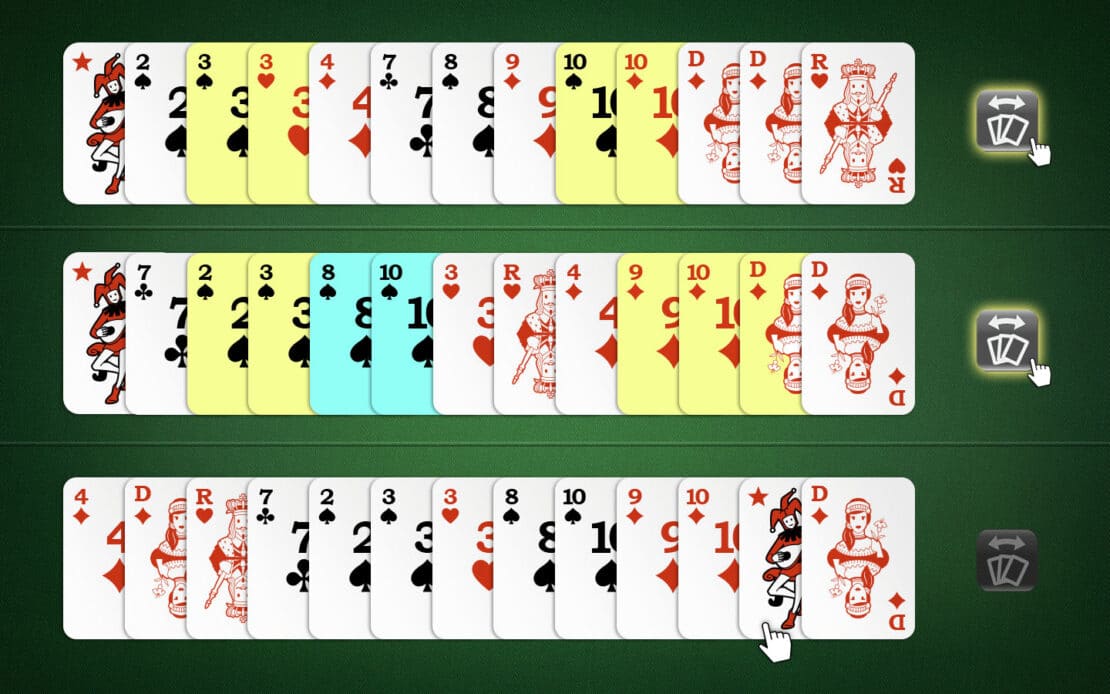 Ordine delle carte in Rummy Palace
