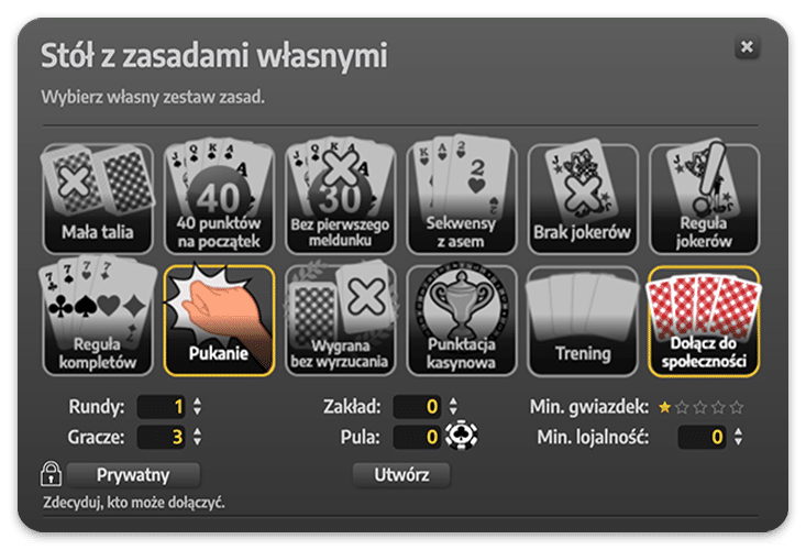 Jak włączyć zasadę własną dotyczącą pukania
