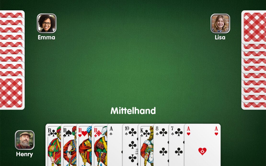 Beispielblatt für Grand Ouvert als Mittelhand