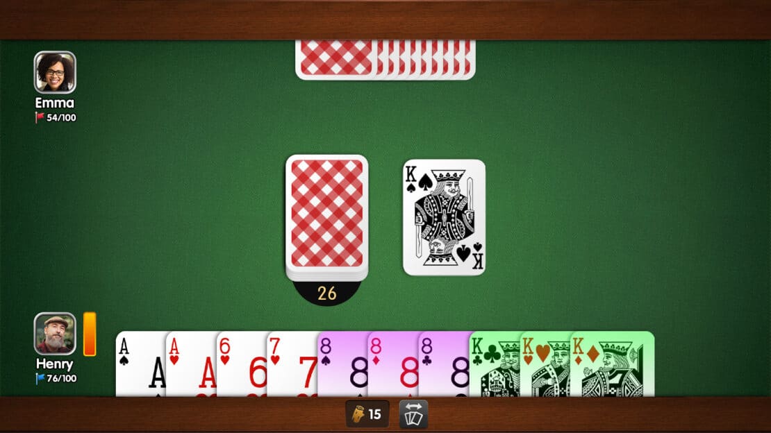 Gin Rummy: drawing face-up or face-down?