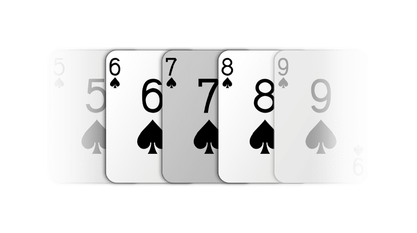 Gin Rummy: two cards with one lay-off option - Six and Eight of Spades