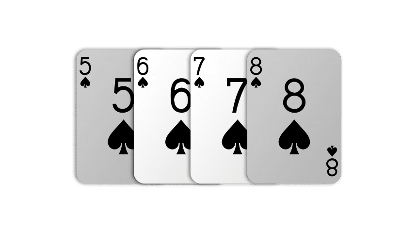 Gin Rummy: two cards with two lay-off options - Six and Seven of Spades