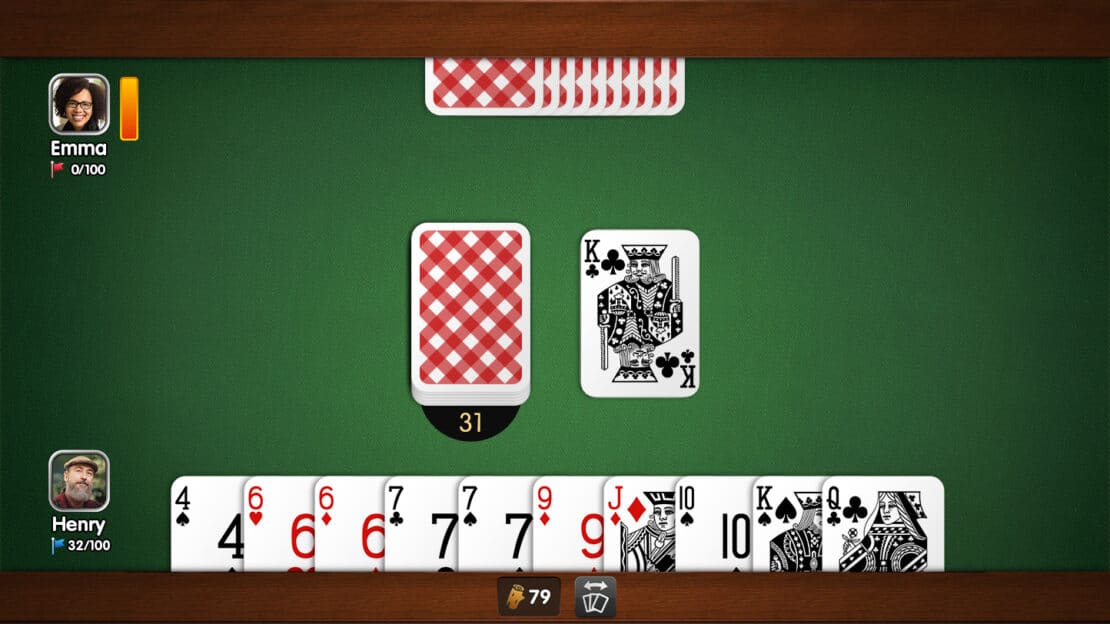 Gin Rummy: A starting hand that works with for defensive play.