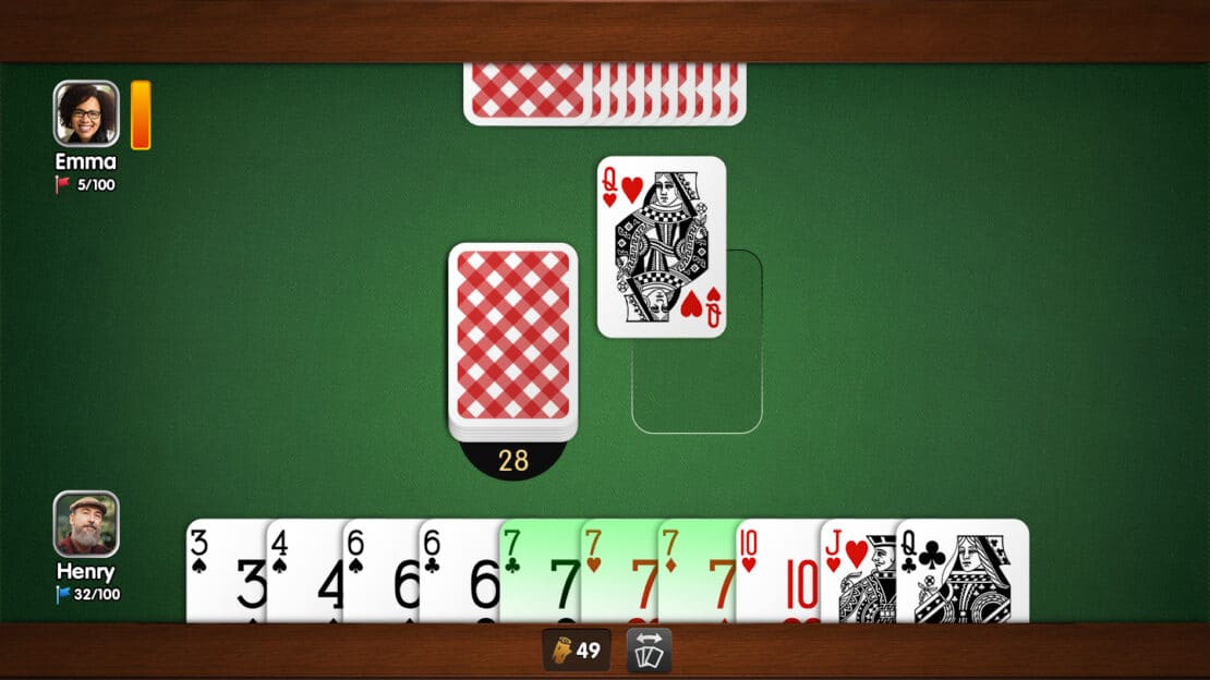 Gin Rummy: The opponent discards a card that matches their initial pass. What can you deduce?