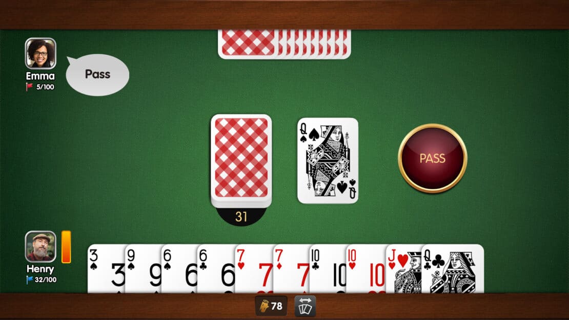 Gin Rummy: The opponent passes. What can you deduce?