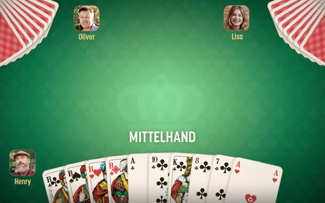 Beispielblatt für Grand Ouvert als Mittelhand