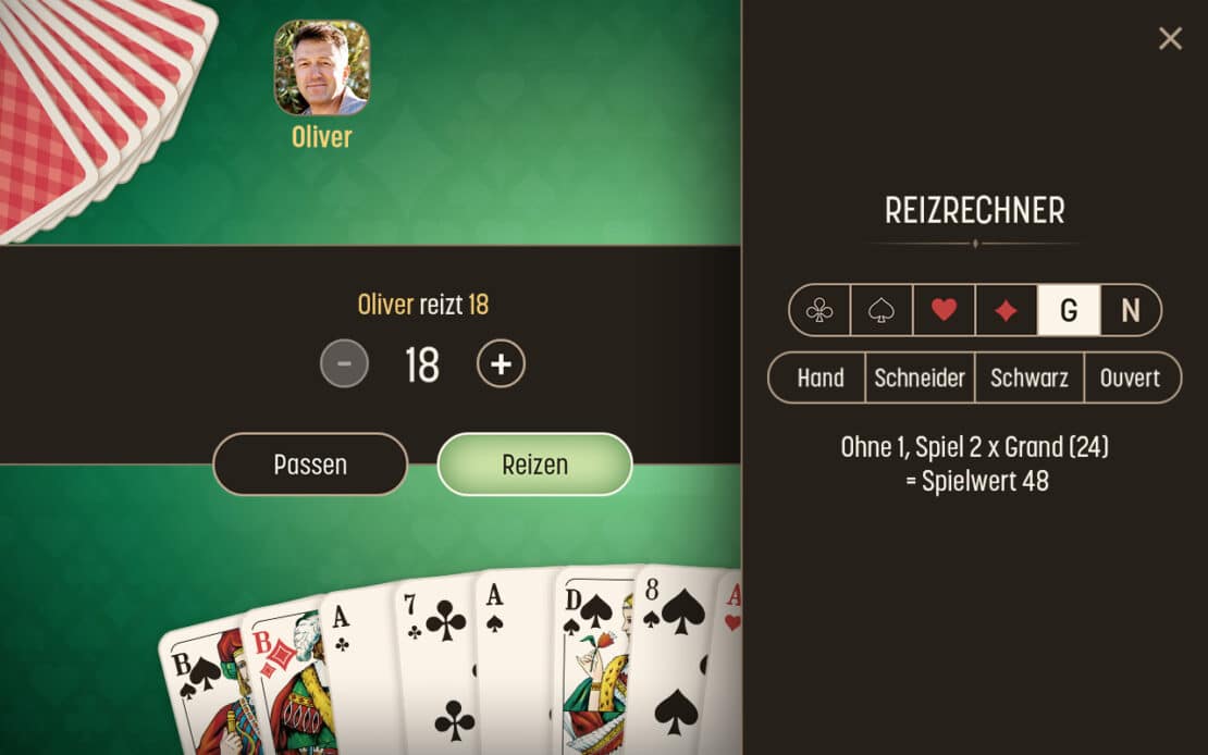 Reizrechner im Skat Palast Pro