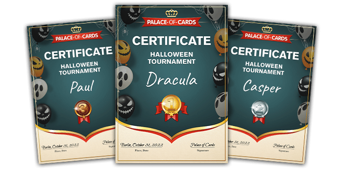 Preview Palace of Cards Certificate Halloween Tournament
