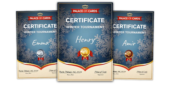 Palace of Cards Winter Tournament 2024 certificate preview