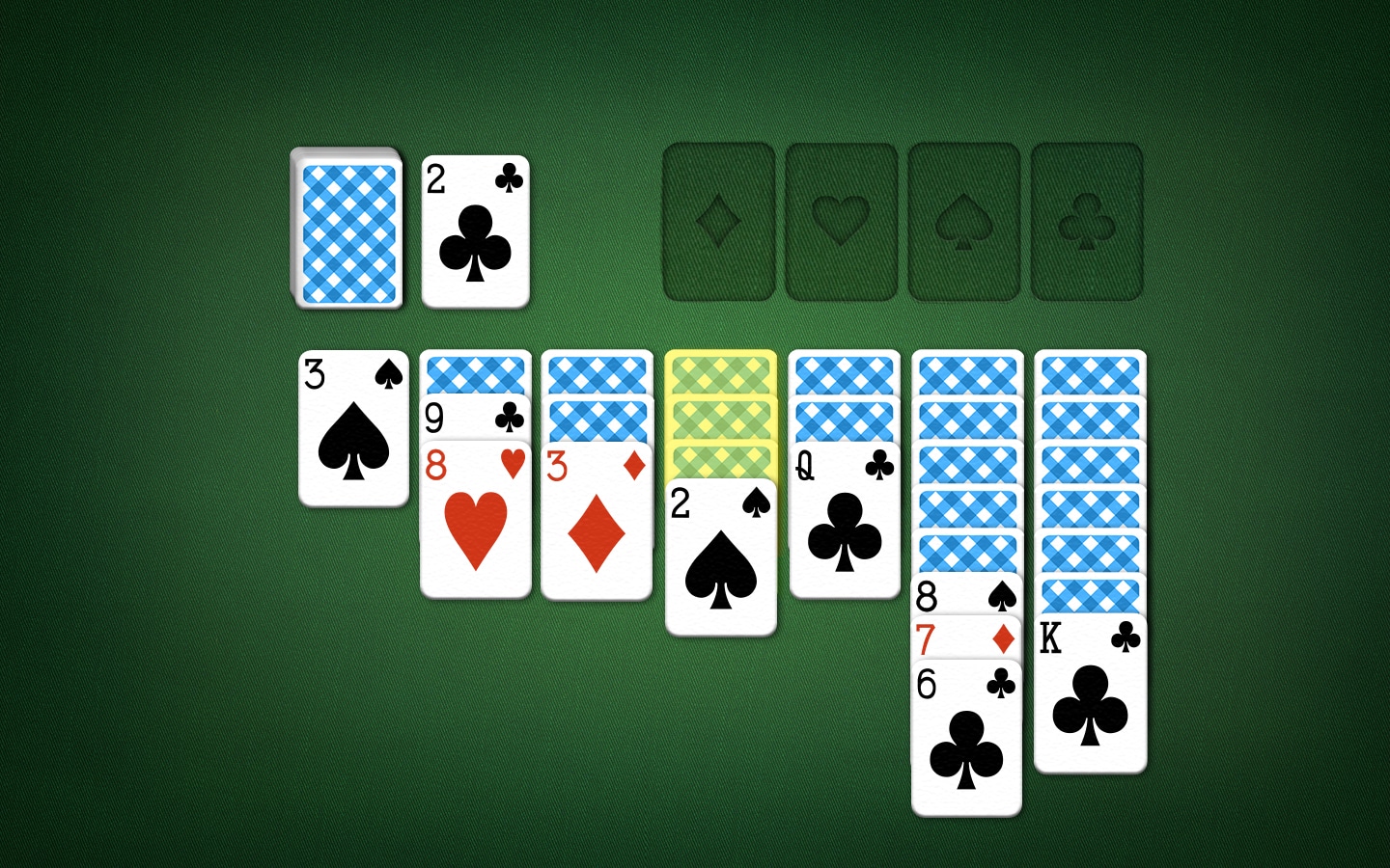 Solitaire Plaing Field - Freeing Cards