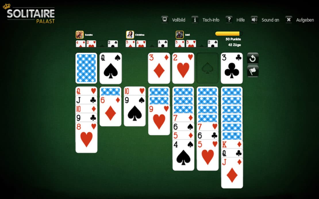 Spielfeld Fortschritt Solitaire