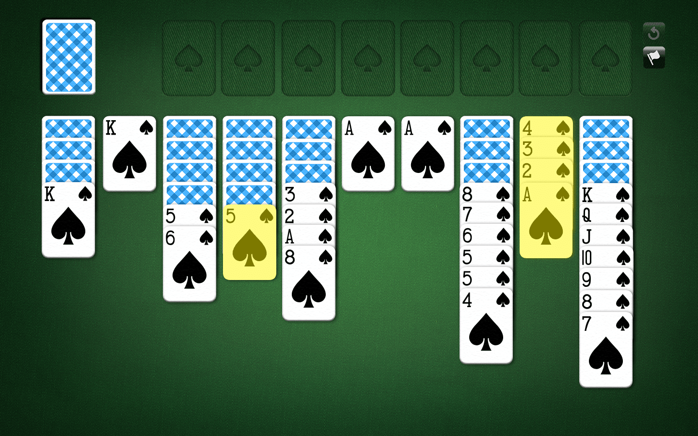 Lesson 4: 2 Suits Spider Solitaire - Spider Palace