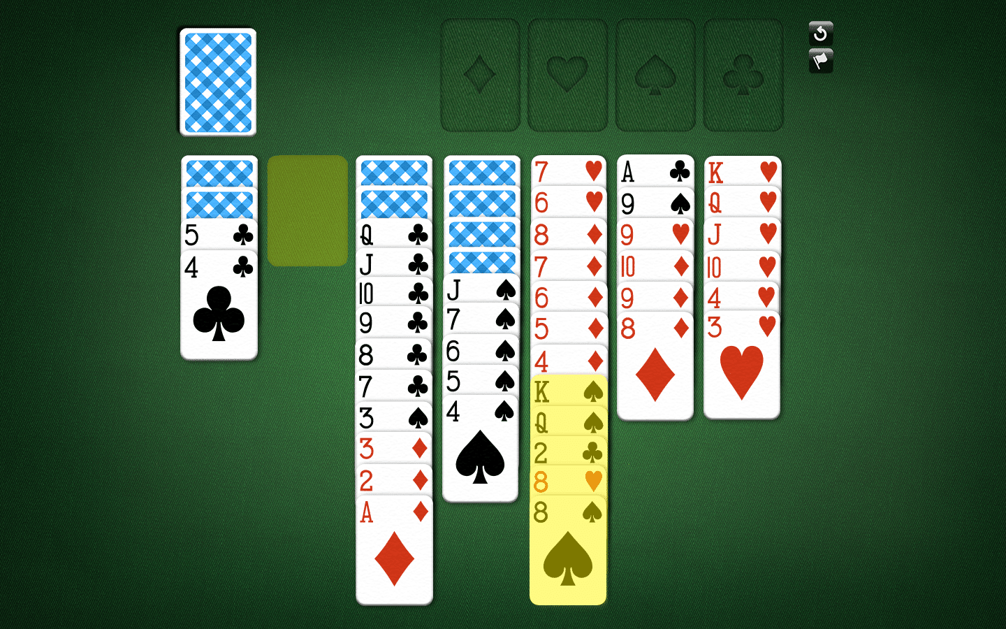 average moves to win at scorpion solitaire